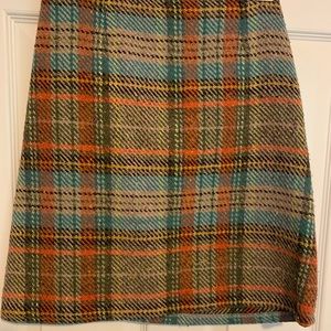 Plaid short high waisted skirt